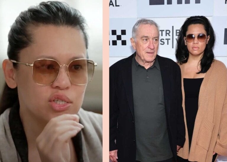 A composite image featuring two photos. On the left, a person with long hair and sunglasses is speaking. On the right, an elderly man in a black jacket and a younger person in a beige cardigan and sunglasses, both possibly affected by Bell's palsy, stand together at an event backdrop.